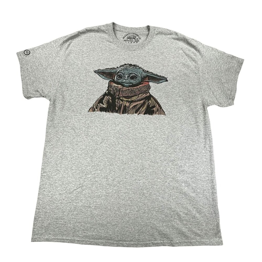 Yoda Graphic T-Shirt Size XL The Bear Hug Company Ltd Star Wars Heather Grey
